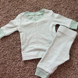 LAKE Baby Pima Cotton Long-Long Set in Parisian Green